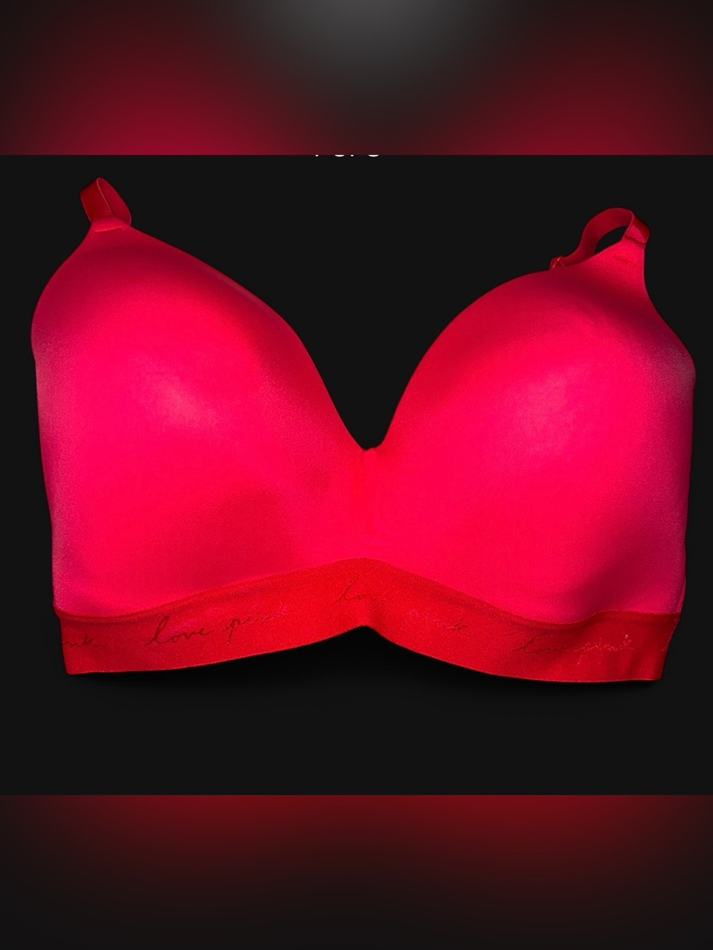 PINK Victoria's Secret Red Seamless T-Shirt Bra